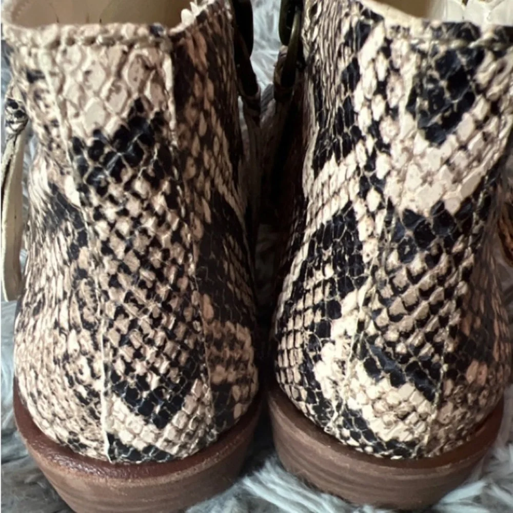 Snake Print Ankle Boots